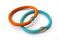 Bangle with magnetic caps